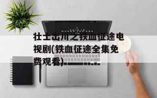 壮士出川之铁血征途电视剧(铁血征途全集免费观看)