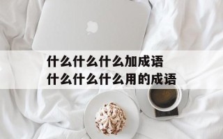 什么什么什么加成语 什么什么什么用的成语