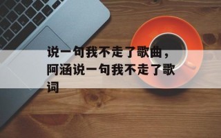 说一句我不走了歌曲，阿涵说一句我不走了歌词