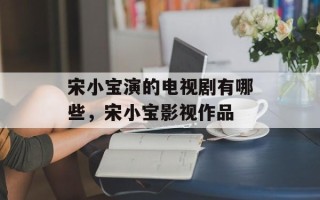 宋小宝演的电视剧有哪些，宋小宝影视作品