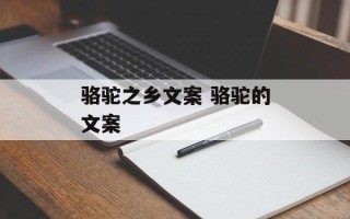 骆驼之乡文案 骆驼的文案