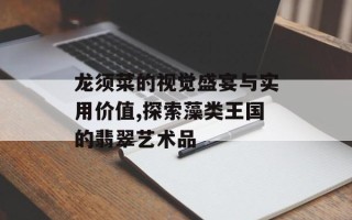龙须菜的视觉盛宴与实用价值,探索藻类王国的翡翠艺术品