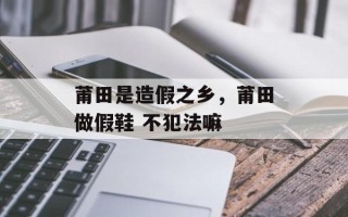 莆田是造假之乡，莆田做假鞋 不犯法嘛