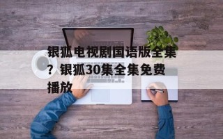 银狐电视剧国语版全集？银狐30集全集免费播放