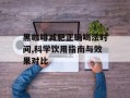 黑咖啡减肥正确喝法时间,科学饮用指南与效果对比