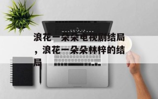 浪花一朵朵电视剧结局，浪花一朵朵林梓的结局