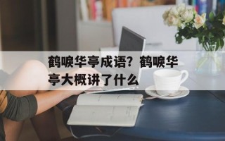 鹤唳华亭成语？鹤唳华亭大概讲了什么