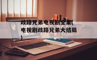 歧路兄弟电视剧全集(电视剧歧路兄弟大结局)