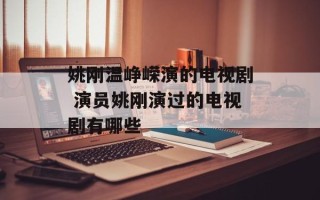 姚刚温峥嵘演的电视剧 演员姚刚演过的电视剧有哪些