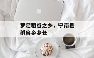 罗定稻谷之乡，宁南县稻谷乡乡长