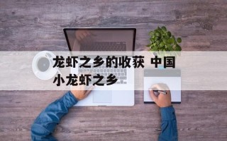 龙虾之乡的收获 中国小龙虾之乡