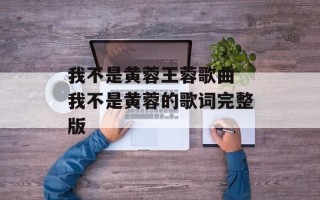我不是黄蓉王蓉歌曲 我不是黄蓉的歌词完整版