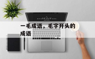 一毛成语，毛字开头的成语