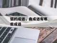 弧的成语，曲成语有哪些成语