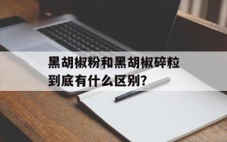 黑胡椒粉和黑胡椒碎粒到底有什么区别？