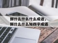 鲜什么什么什么成语，鲜什么什么知四字成语