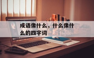 成语像什么，什么像什么的四字词