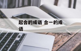 起合的成语 合一的成语