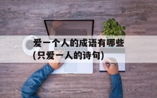 爱一个人的成语有哪些(只爱一人的诗句)